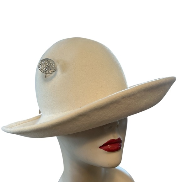 Vintage Frank olive wool felt hat